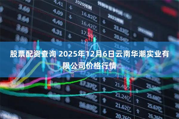 股票配资查询 2025年12月6日云南华潮实业有限公司价格行情