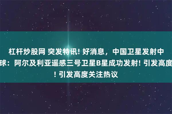 杠杆炒股网 突发特讯! 好消息，中国卫星发射中心通告全球：阿尔及利亚遥感三号卫星B星成功发射! 引发高度关注热议